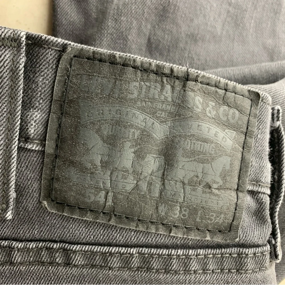 Levis Men Size 38 x 32‎ Jeans Black Gray Pants 541 Athletic Fit Straight Stretch